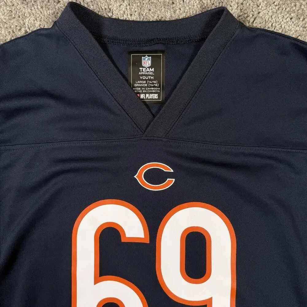 Jared Allen #69 NFL Chicago Bears Home Navy Player Jersey Youth L